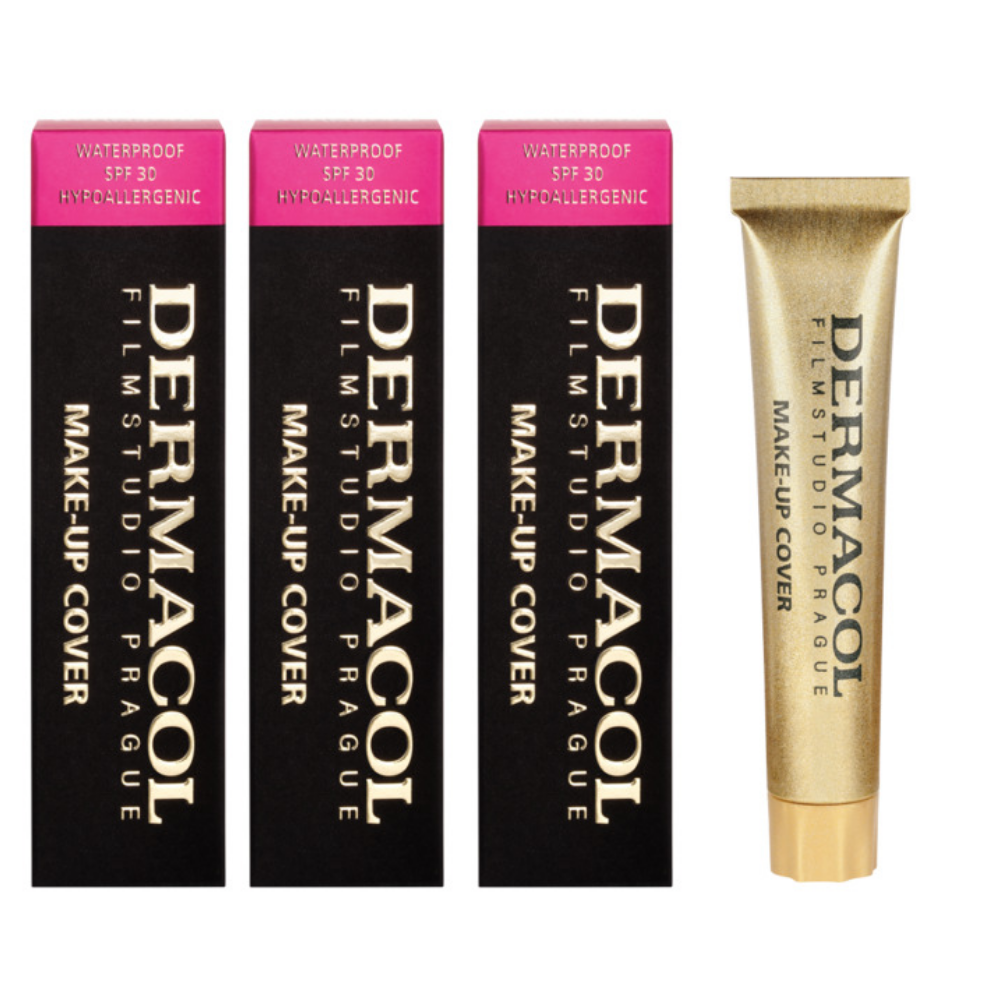 3 x Dermacol Make Up Cover SPF30 Waterproof Hypoallergenic 30g Boxed - 229
