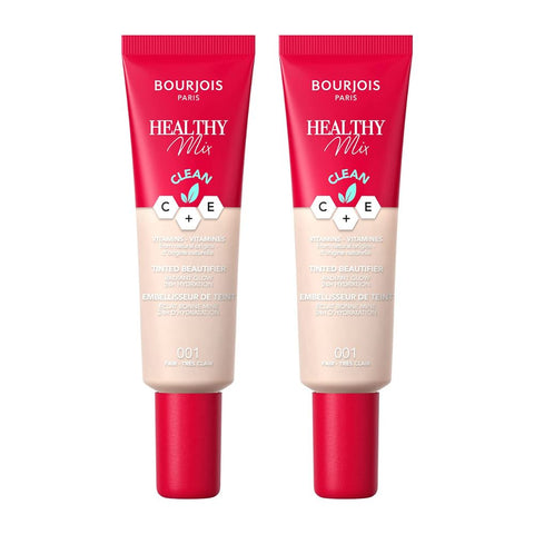 2 x Bourjois Paris Healthy Mix Tinted Beautifier 30ml - 001 Fair