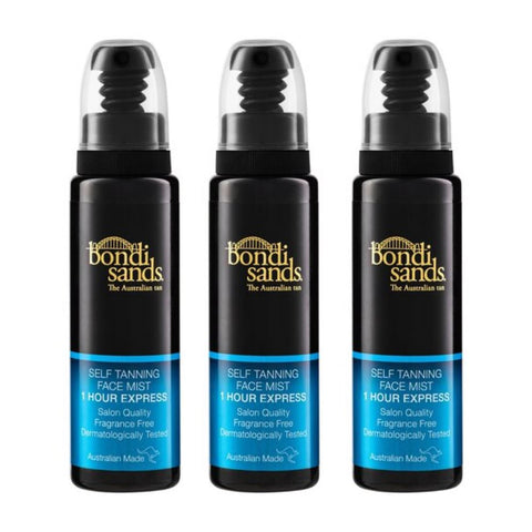 3 x Bondi Sands Self Tanning Face Mist 1 Hour Express 70ml