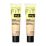 2 x Maybelline Fit Me Tinted Moisturiser With Aloe 30ml - 103