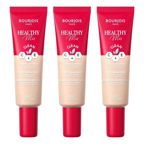 3 x Bourjois Paris Healthy Mix Tinted Beautifier 30ml - 002 Light