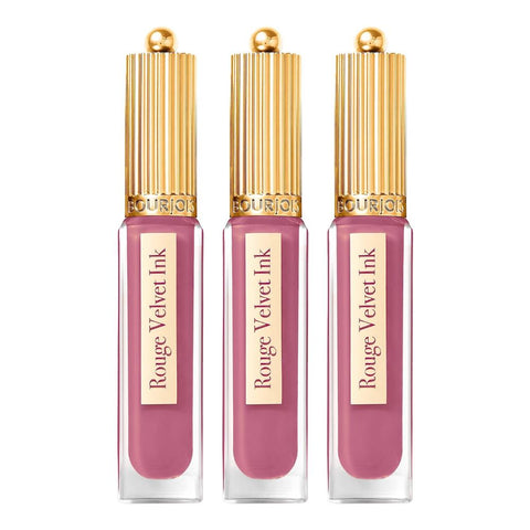 3 x Bourjois Rouge Velvet Ink Lipstick 2.4g - 24 Cup Of Rose