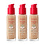 3 x Bourjois Healthy Mix Clean and Vegan Foundation 30ml - 55N Deep Beige