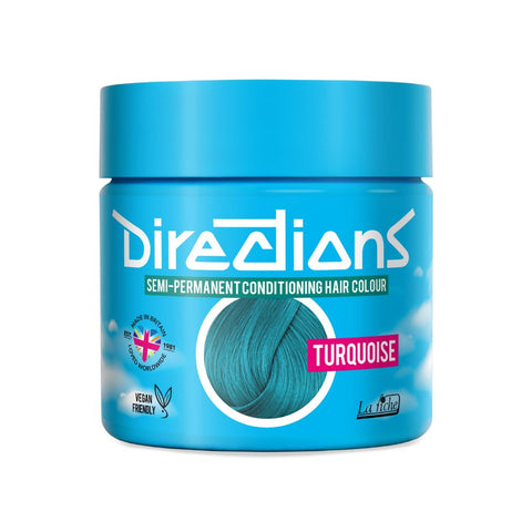 2 x La Riche Directions Semi-Permanent Hair Color 100ml Tubs - Turquoise