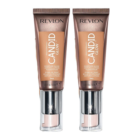2 x Revlon Photoready Candid Moisture Glow Foundation - 340 True Beige 22ml