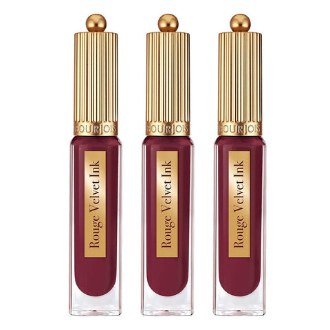 3 x Bourjois Rouge Velvet Ink Lipstick - 11 Raisin-Terdit 3.5ml