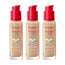 3 x Bourjois Healthy Mix Clean and Vegan Foundation 30ml - 52.2W Golden Beige