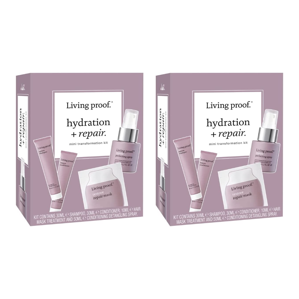 2 x Living Proof Mini Hair Transformation Kit - Hydration and Repair