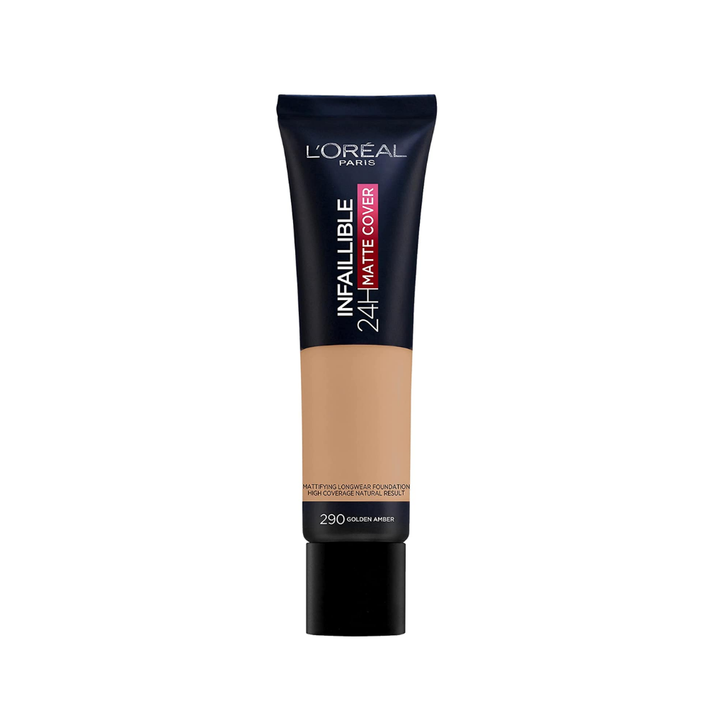 New L'Oreal Infallible 24H Matte Cover Foundation 30ml - 290 Golden Amber