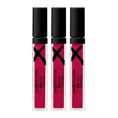 3 x Max Factor Max Effect Gloss Cube Lipgloss - 08 Vibrant Raspberry