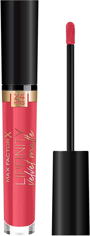 2 x Max Factor Lipfinity Velvet Matte 24Hr Lipstick - 025 Red Luxury