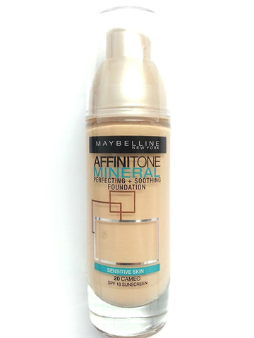 3 x Maybelline Affinitone Mineral Foundation SPF18 30ml - 020 Cameo