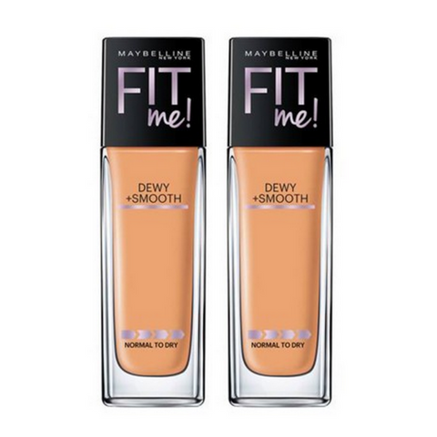 2 x Maybelline Fit Me Dewy + Smooth Foundation 30ml - 240 Golden Beige