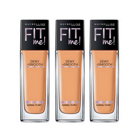 3 x Maybelline Fit Me Dewy + Smooth Foundation 30ml - 240 Golden Beige