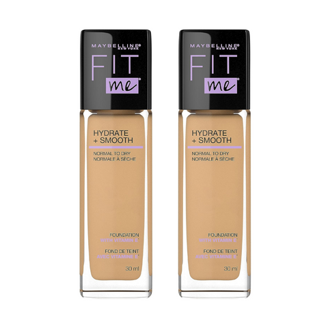 2 x Maybelline Fit Me Dewy + Smooth Foundation 30ml - Various Shades