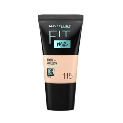 Maybelline Fit Me Matte & Poreless 16 Hour Foundation Tube 18ml – 115 Ivory