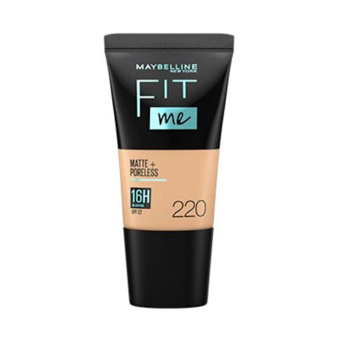 Maybelline Fit Me Matte & Poreless 16 Hour Foundation Tube 18ml – 220 Natural Beige