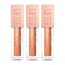 3 x Maybelline New York Lifter Plumping Hydrating Lip Gloss + Hyaluronic Acid - 019 Gold 5.4ml