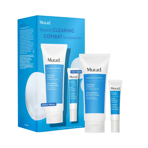 3 x Murad Blemish Clearing Combat Set Includes Clarifying Cleanser & Spot Treatment