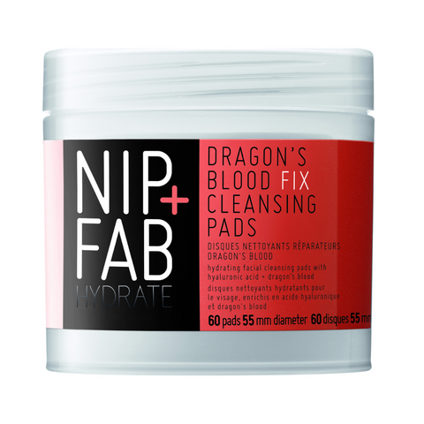 NIP + FAB Hydrate Dragon's Blood Fix Cleansing Pads - 60 Pads 80ml