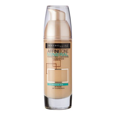 2 x Maybelline Affinitone Mineral Foundation SPF18 30ml - Choose Shade