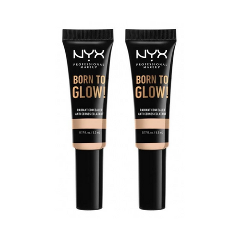 2 x NYX Professional Makeup Born To Glow Concealer - 04 Light Ivory