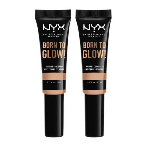 2 x NYX Professional Makeup Born To Glow Concealer - 07 Natural