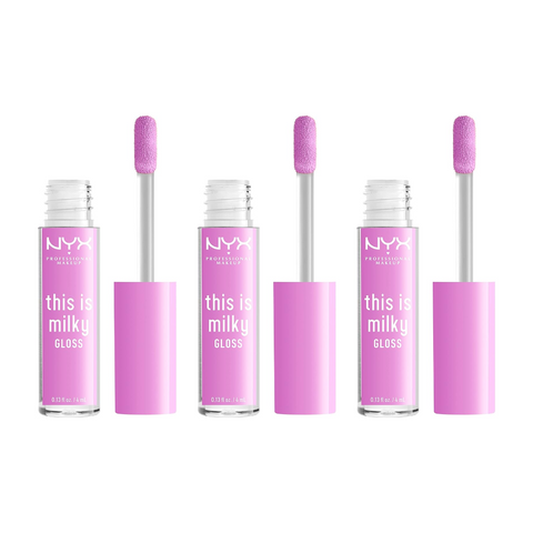 3 x NYX This Is Milky Lip Gloss 4ml - Lilac Splash