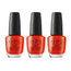 3 x OPI Nail Lacquer 15ml - Rust & Relaxation