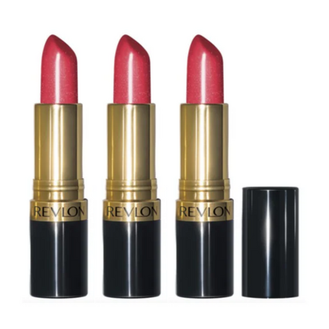 3 x Revlon Super Lustrous Lipstick 4.2g - 425 Softsilver Red