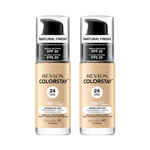 2 x Revlon Colorstay 24HRS Natural Finish For Normal Dry Skin SPF 20 - 150 Buff