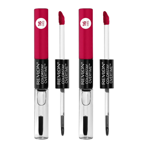 2 x Revlon Colorstay Overtime Dual Ended Lipcolor - 480 Unending Red