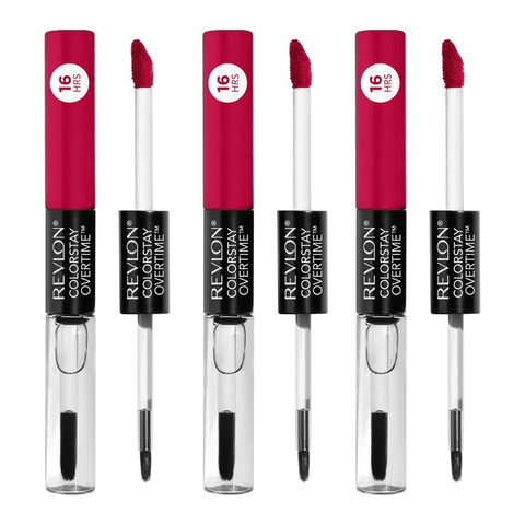 3 x Revlon Colorstay Overtime Dual Ended Lipcolor - 480 Unending Red