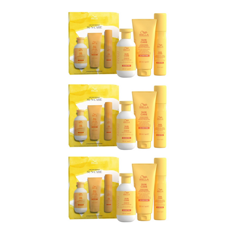 3 x Wella Professionals Hair Care Essentials Sun Care UV, Colour Protection and Repair Set  (Worth £51)