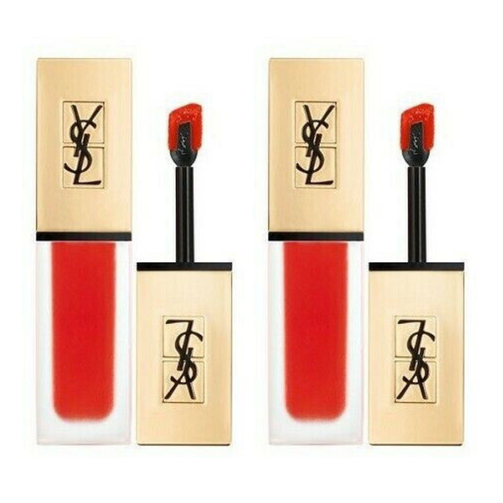 2 x Yves Saint Laurent Tatouage Couture Liquid Matte Lip Stain - 13 True Orange 6ml